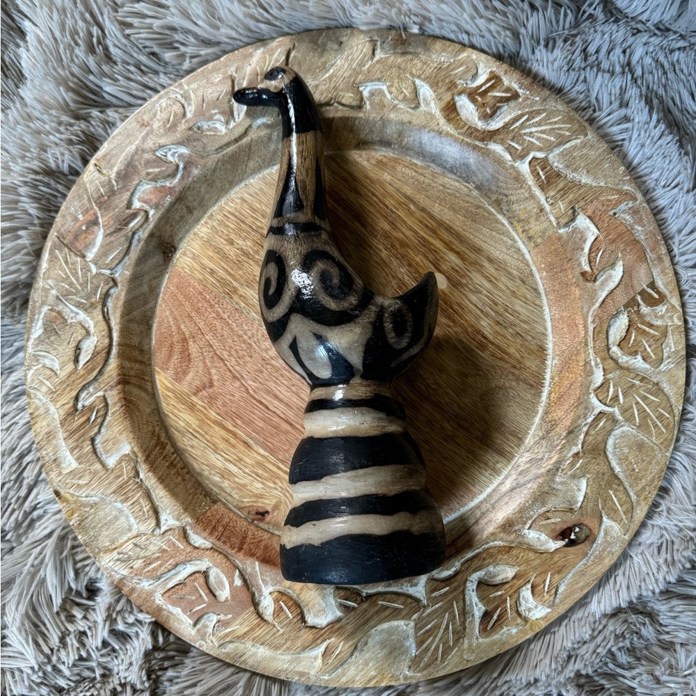 UNIQUE VINTAGE HONDURAN FOLK ART POTTERY BIRD VASE